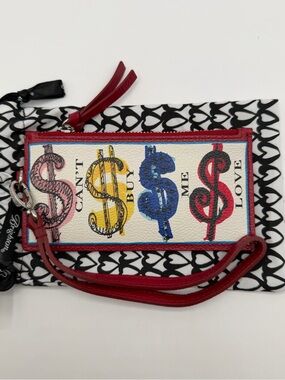 NWOT Brighton Fashionista Tom Clancy Can’t Buy Me Love Card Wristlet